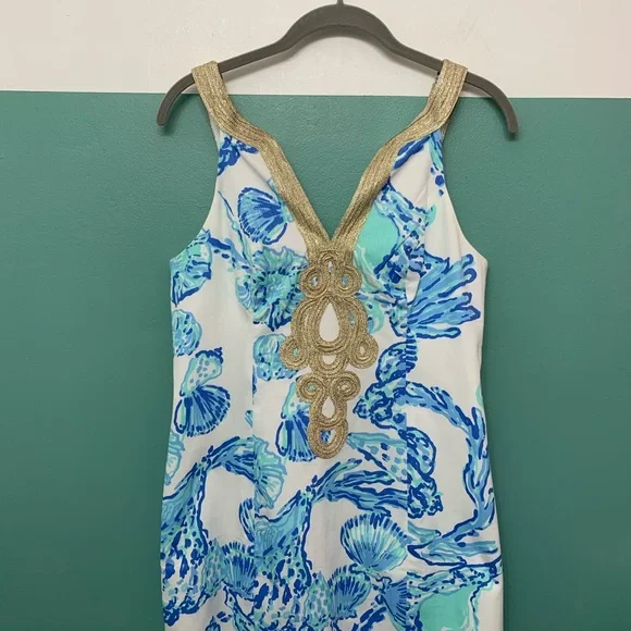 Lily Pulitzer Emery Shift Dress in Barefoot Princess in Resort White Size 4 - Picture 2 of 15